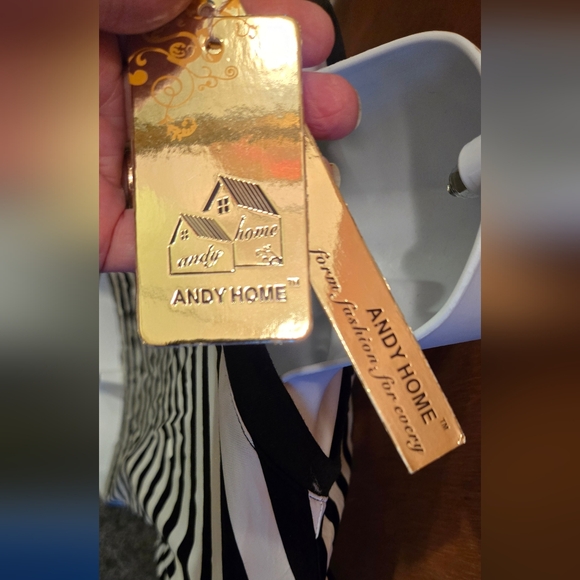 Andy Home Japanese designer black & white stripped stretchy top szXXL/M NWT - Picture 5 of 6